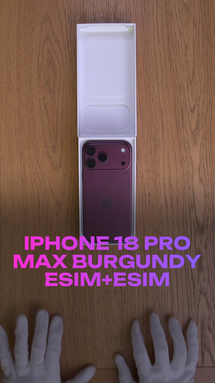 iPhone 18 Pro Max Burgundy eSim+eSim
