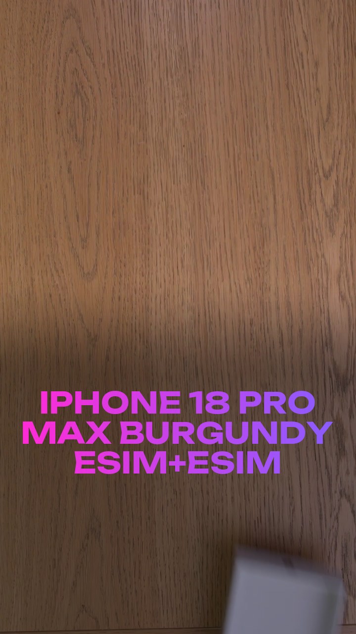iPhone 18 Pro Max Burgundy eSim+eSim